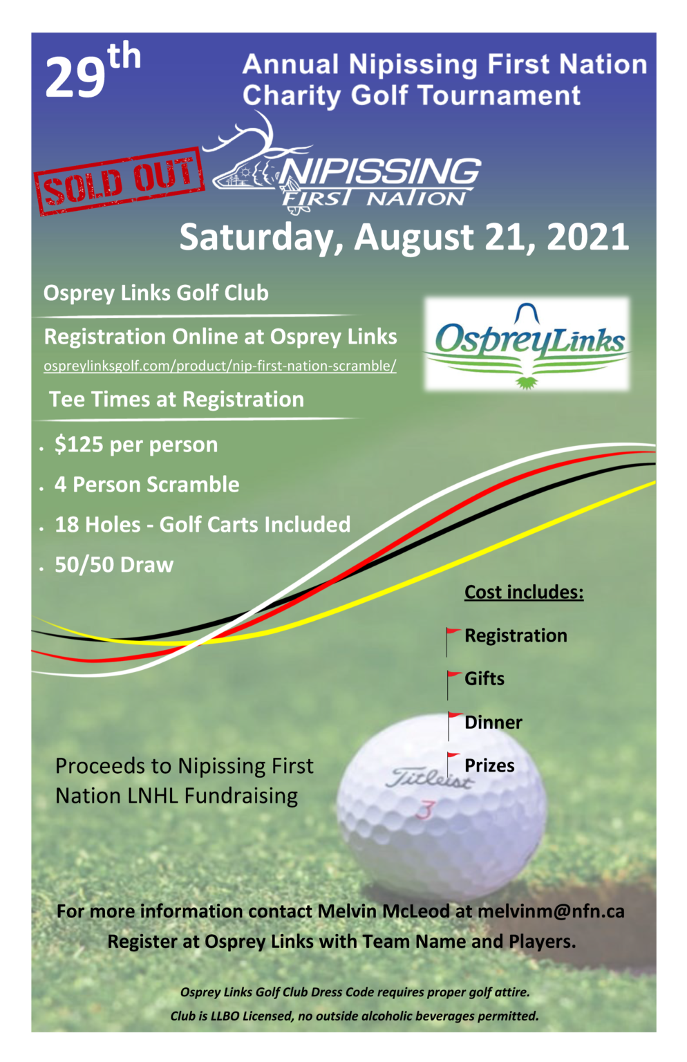 Annual Charity Golf Tournament SOLD OUT » Nipissing First Nation