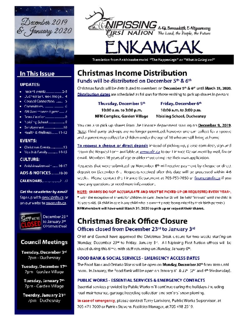 Enkamgak December 2019 January 2020