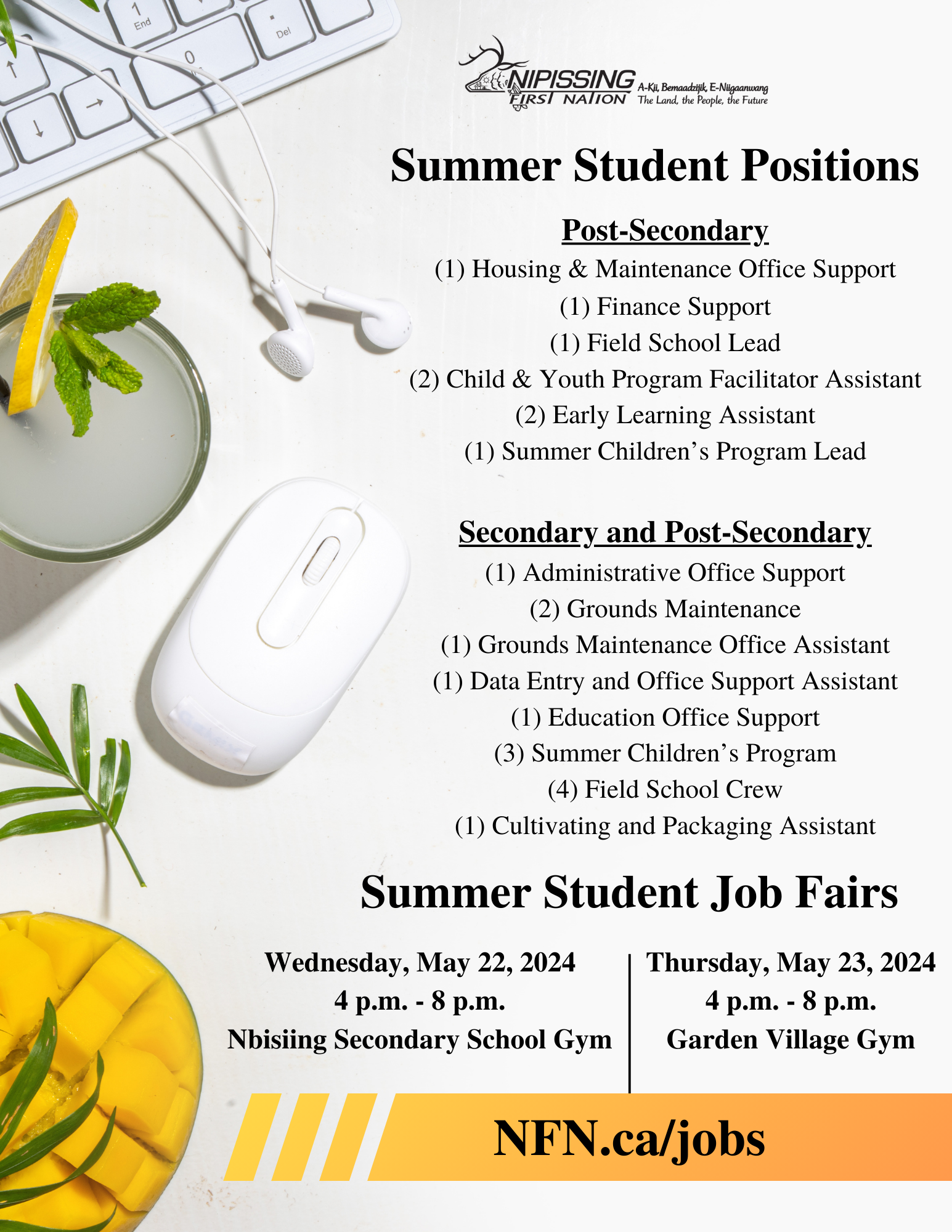 Summer Student Job Fair Garden Village » Nipissing First Nation