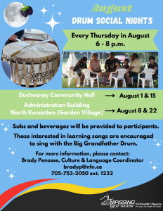 August Drum Social Night @ Duchesnay Community Hall