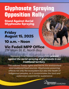 Aerial Spraying Opposition Rally @ Vic Fedeli MPP Office