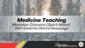 Medicine Teaching- Manidoo Giizoons (Spirit Moon) With Gookmis Glenna Beaucage @ Lawrence Commanda Health Centre